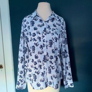 Chico’s button down in fun zebra print